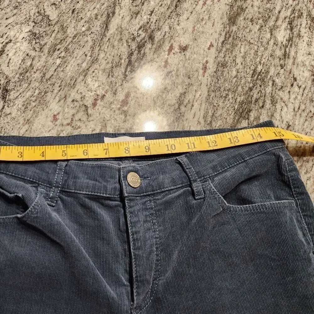 LOFT mid rise Grey fine wale stretch Skinny corduroy‎ pants size 29 8